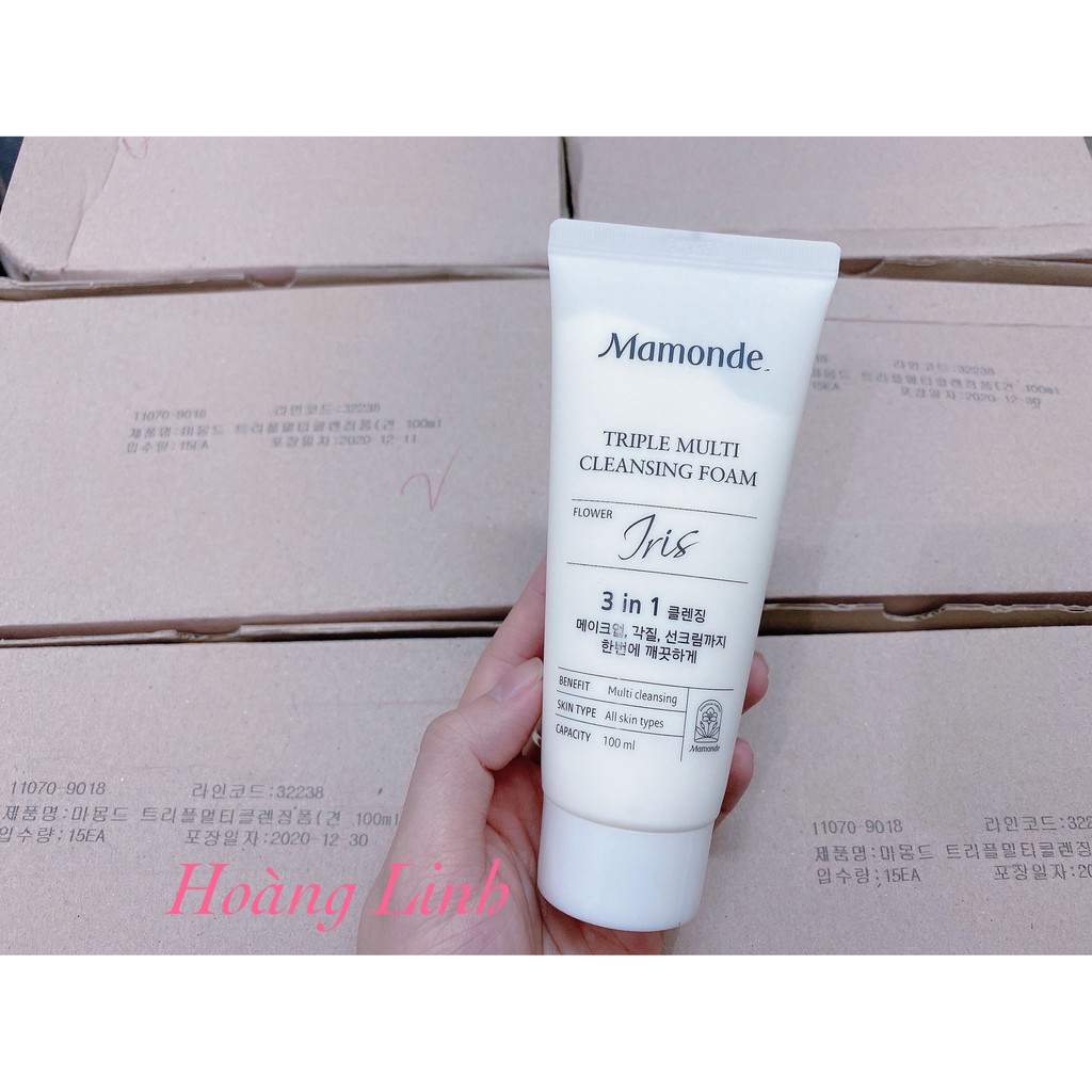 [MINI] Sữa Rửa Mặt 3 In 1 Mamonde Triple Multi Cleansing Foam Flower Iris 100ml