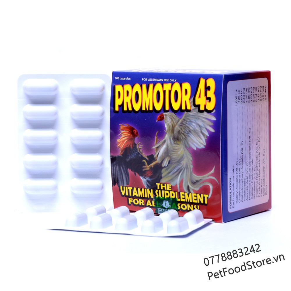 Promotor 43 tăng cơ bắp, phát triển lông hình (1 hộp).