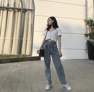 Áo croptop cổ tim Heart Croptop