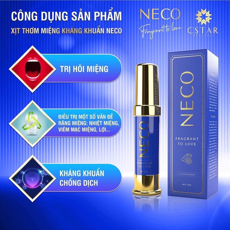 Xịt thơm miệng Neco hàng chuẩn 15ml (buôn sỉ)