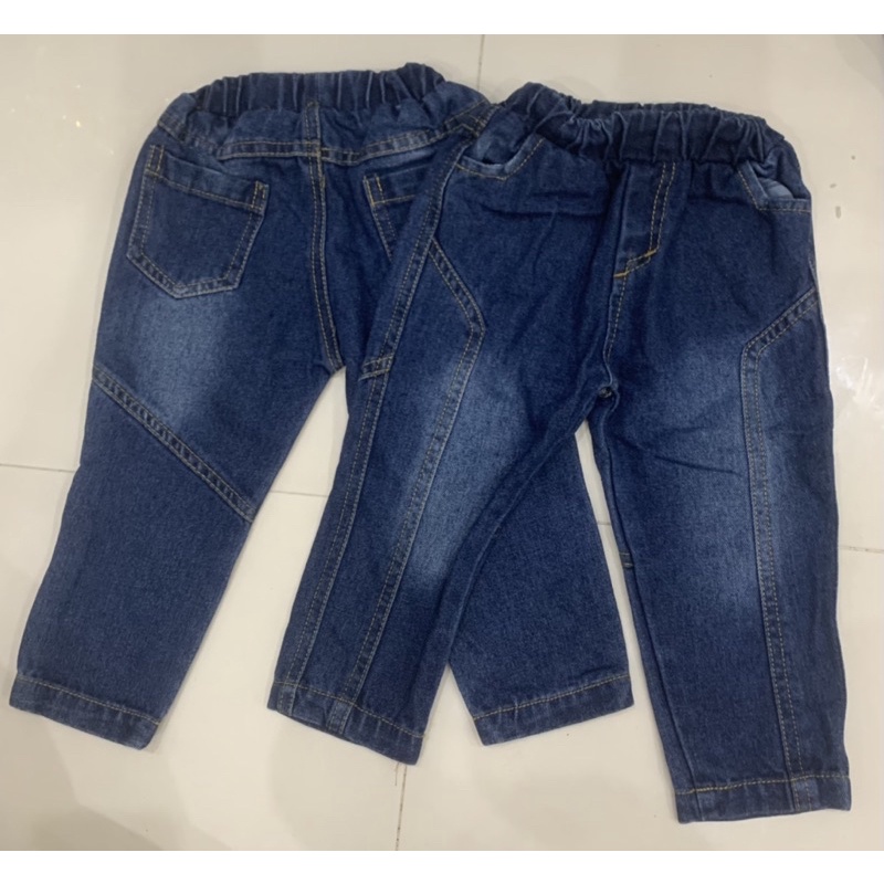 Quần Jeans Dài Bé Trai 1 đến 5 tuổi Xanh Đậm