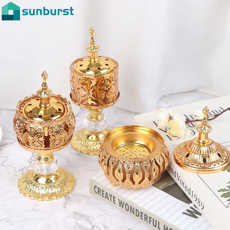 Giá Đỡ Đốt Trầm Hương Bằng Kim Loại Phối Ren Sáng Tạo Trang Trí Phòng Khách