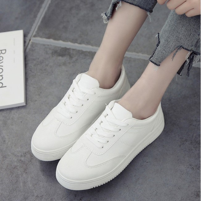 Giày thể thao nữ đế bằng giá rẻ giày sneaker nữ trắng cao cấp hot trend AZUKA - C3