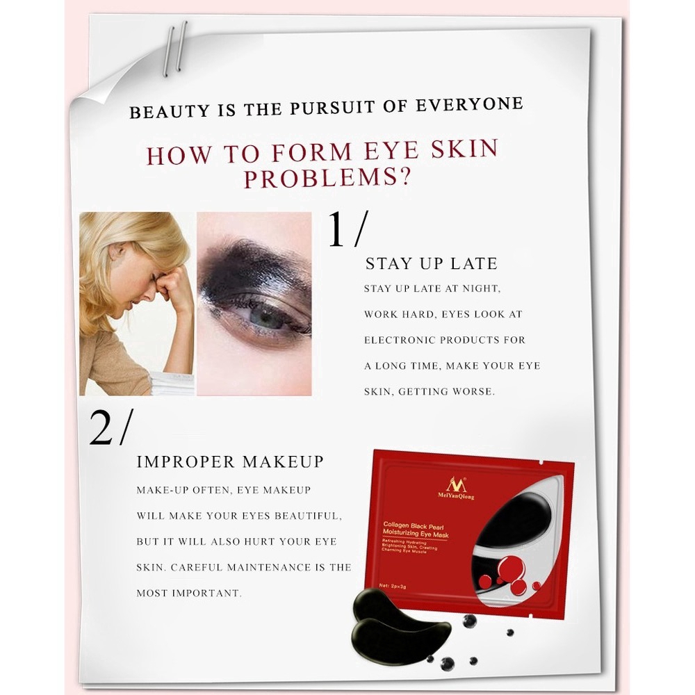 Mặt Nạ Mắt Collagen Tinh Chất Ngọc Trai Đen Meiyanqiong Dưỡng Ẩm Chống Nếp Nhăn Và Lão Hóa | BigBuy360 - bigbuy360.vn
