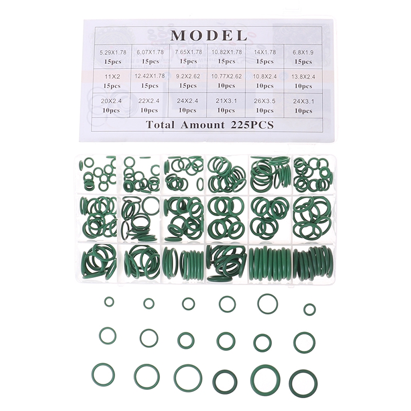 Set 225 VòNg ĐệM Cao Su HìNh Chữ O R134a Chuyên DụNg Cho MáY ĐiềU HòA Xe Hơi