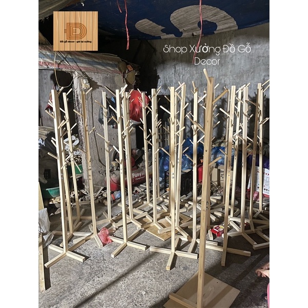 Cây treo quần áo gỗ thông giá tại xưởng