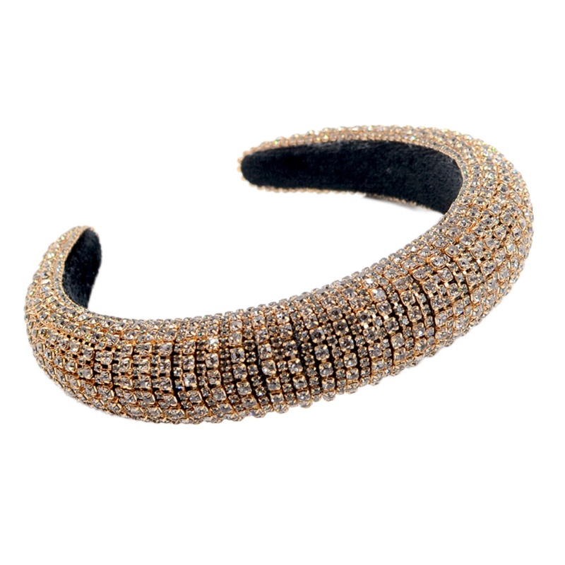 Flgo Băng Đô Đệm Mút Xốp Đính Đá Lấp Lánh Nhiều Màu Sắc Phong Cách Baroque