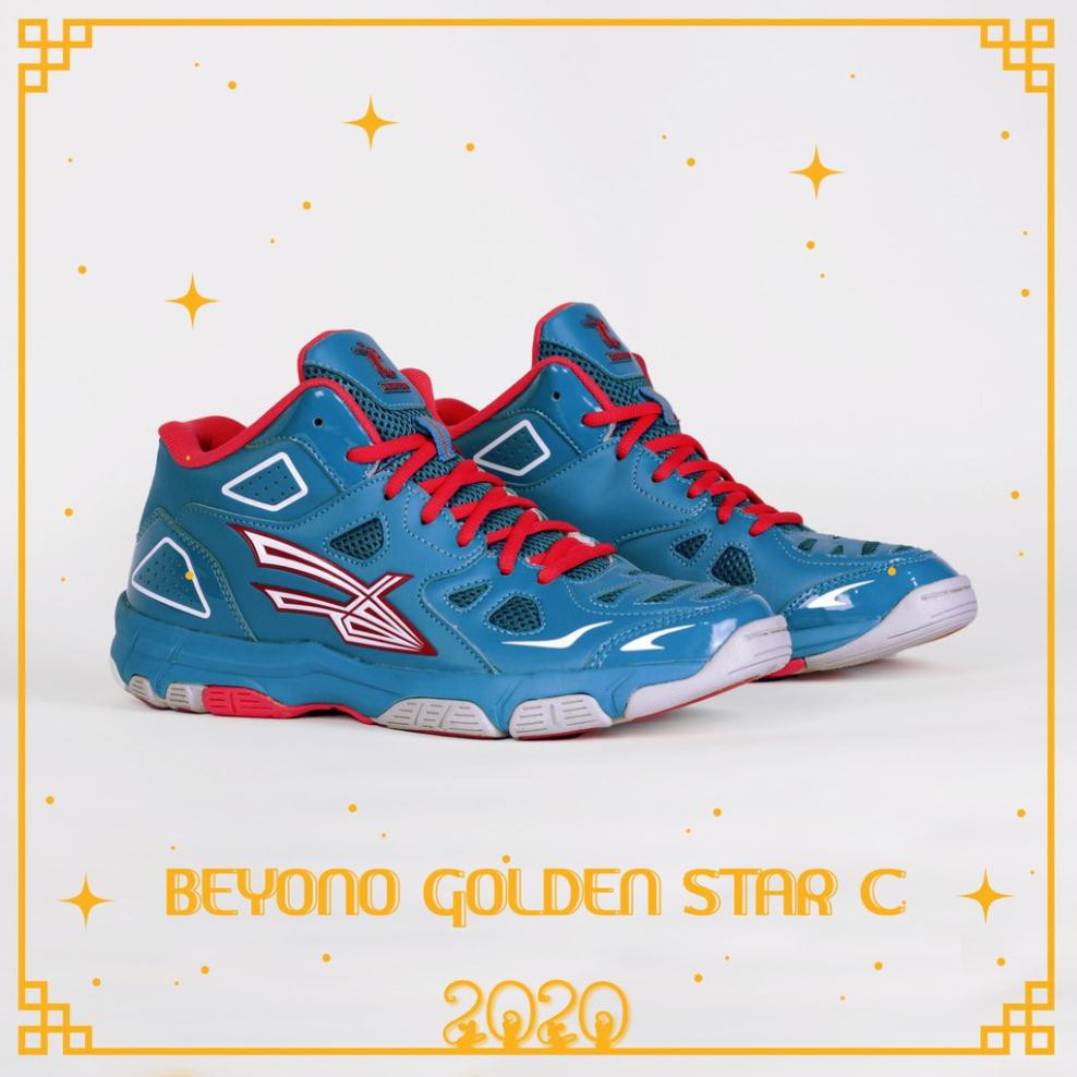 BÃO SALE GIÀY BÓNG CHUYỀN BEYONO GOLDEN STAR C - CYAN -Ac24 hot .