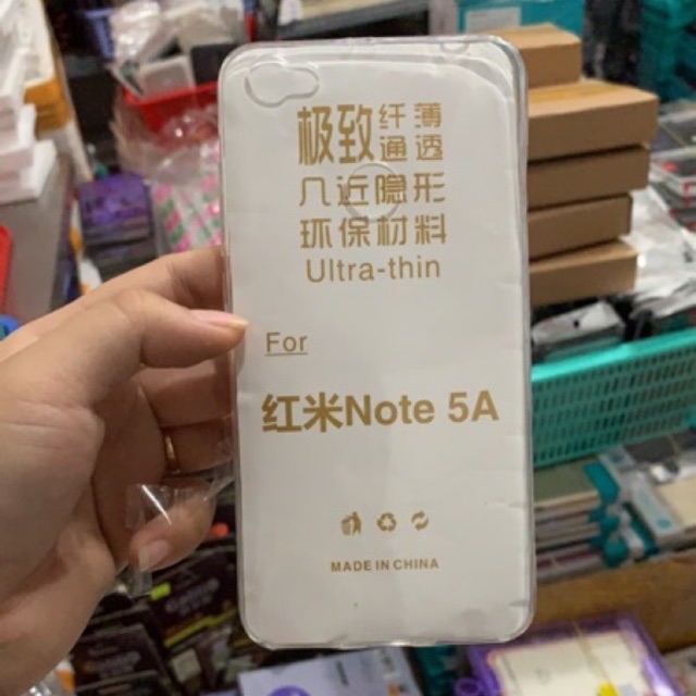 Ốp lưng Silicon trong suốt Xiaomi Redmi Note 5A
