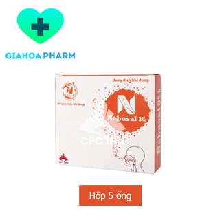 Dung dịch khí dung Nebusal 3% giúp vệ sinh mũi, họng - Hộp 5 ống x 5ml