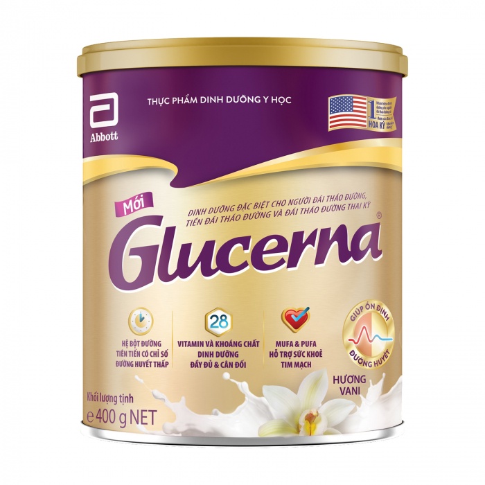 Sữa Bột Abbott Glucerna Hương Vani Dành Cho Người Đái Tháo Đường Và Tiền Đái Tháo Đường - 400g