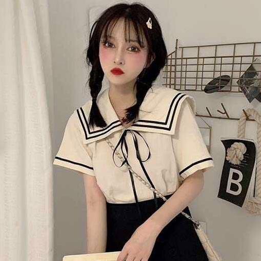 Áo sơ mi thủy thủ xinh xắn siêu cưng.