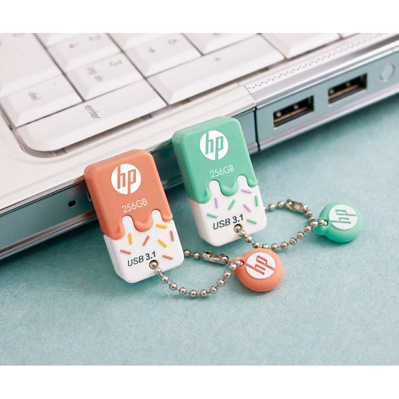 Ổ nhớ flash cổng USB3.1 chất liệu silicon hình que kem đáng yêu tiện dụng cho OTG DJ