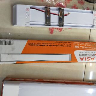 Tuýp led đôi liền máng asia 9w,tuýp led bán nguyệt 36cm