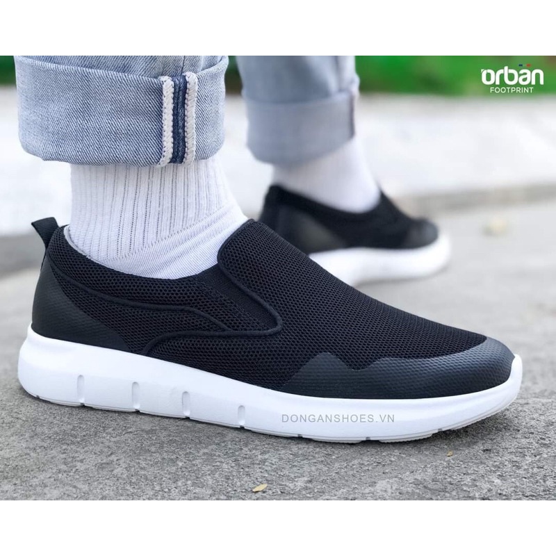 Giầy lười Nam,giày slipon nam mặt lưới giày(urban) vnxk XANH-DEN | BigBuy360 - bigbuy360.vn