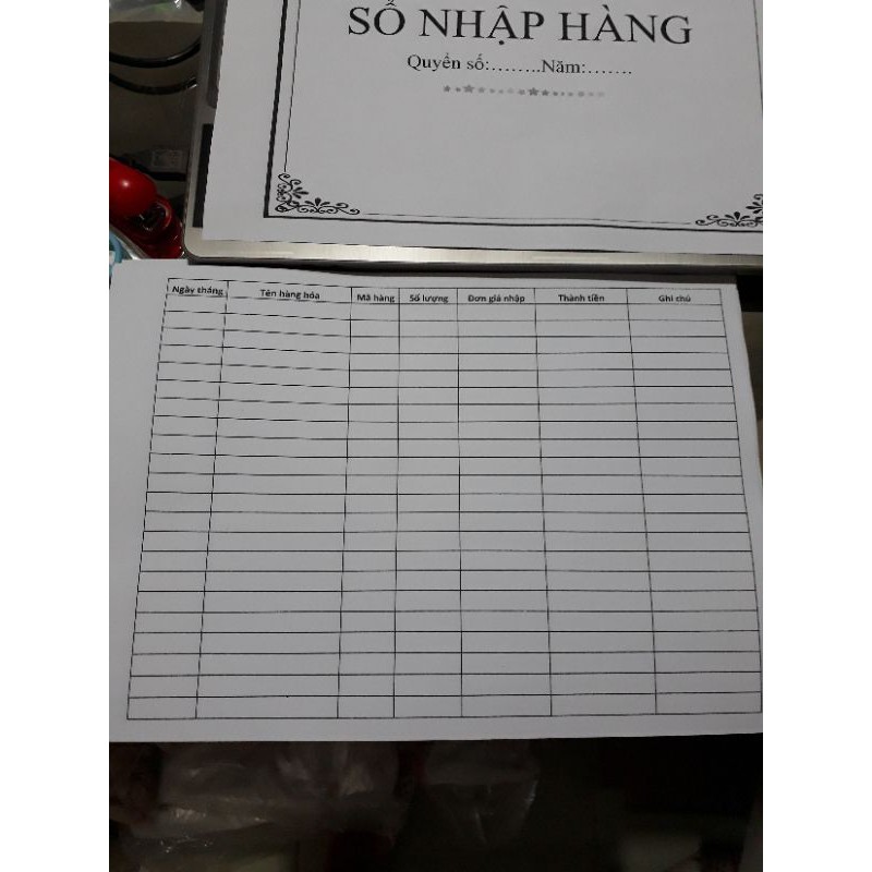 SỔ NHẬP HÀNG