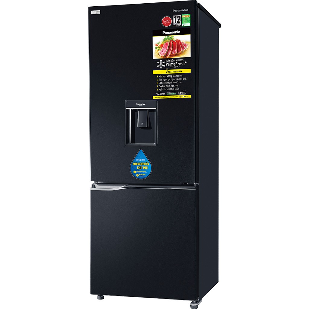 Tủ lạnh Panasonic Inverter 255 lít NR-BV280WKVN -Inverter tiết kiệm điện, Lấy nước ngoài kháng khuẩn, Lấy nước bên ngoài
