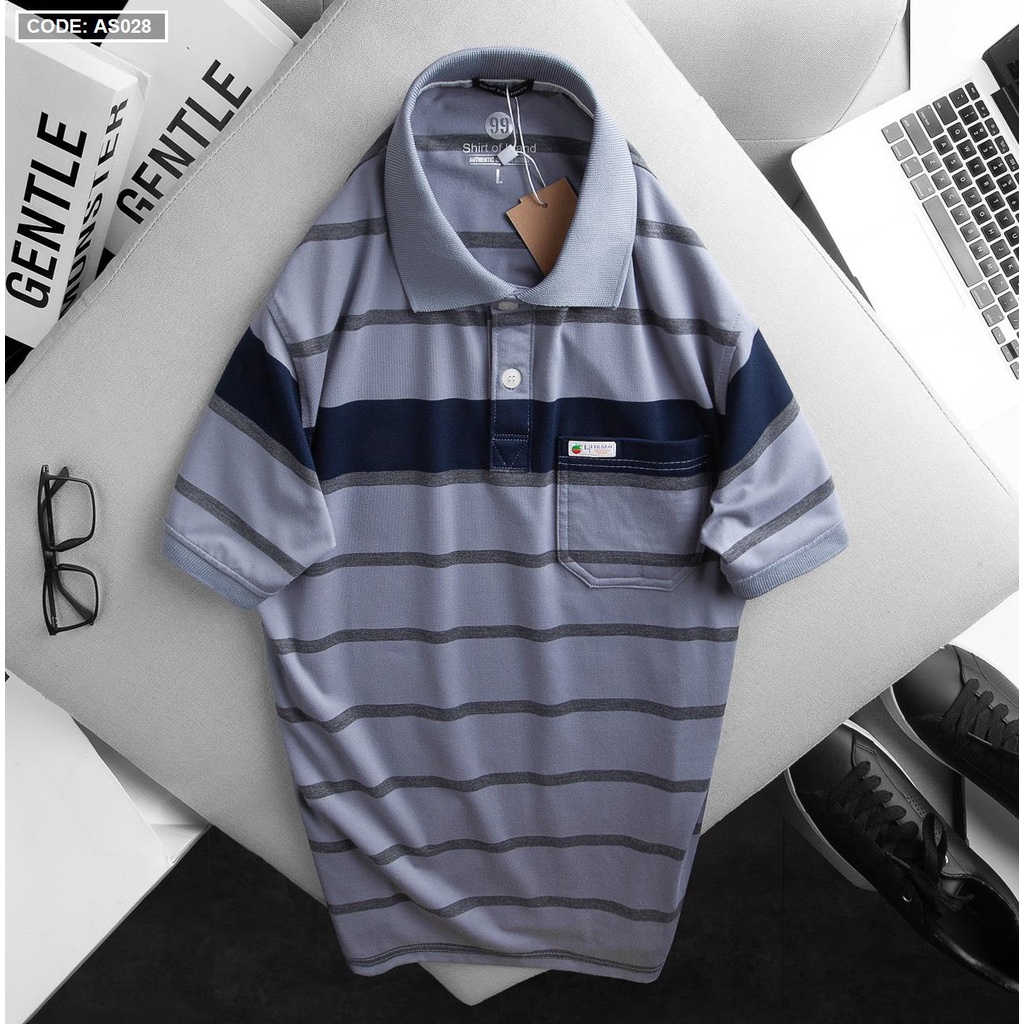 [Áo thun ANN] Áo thun sọc ngang nam có túi cao cấp | BigBuy360 - bigbuy360.vn