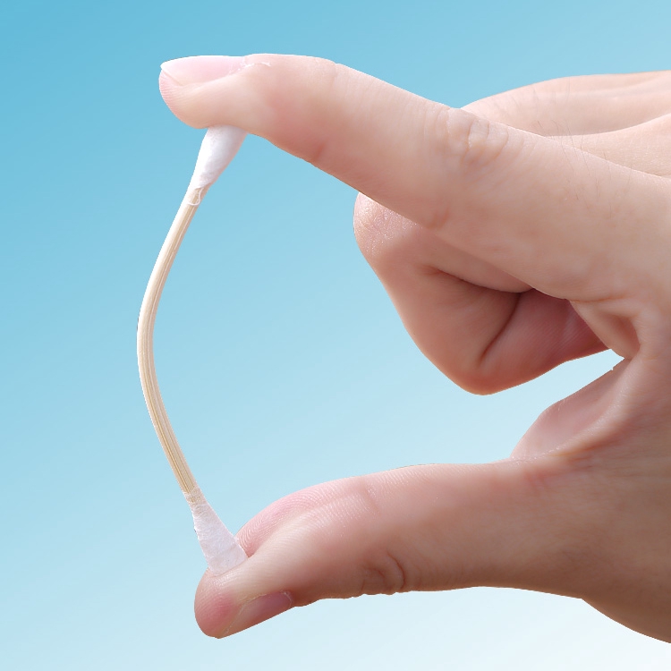 Bộ 100 tăm bông bằng cotton tre hai đầu vệ sinh tai/ mũi tiện dụng