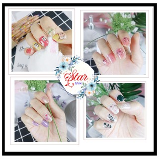 Sticker Dán Móng Bộ 14 Miếng Nhiều Màu Sắc ( Tặng Dũa Móng Tay )