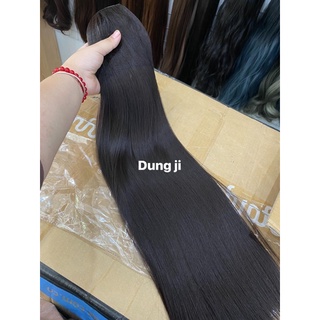 KU11 tóc giả kẹp u thẳng dài siêu đẹp 65cm