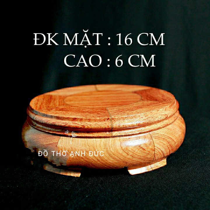 Đế tròn kê tượng bát nhang lư hương đồ cúng gỗ Hương