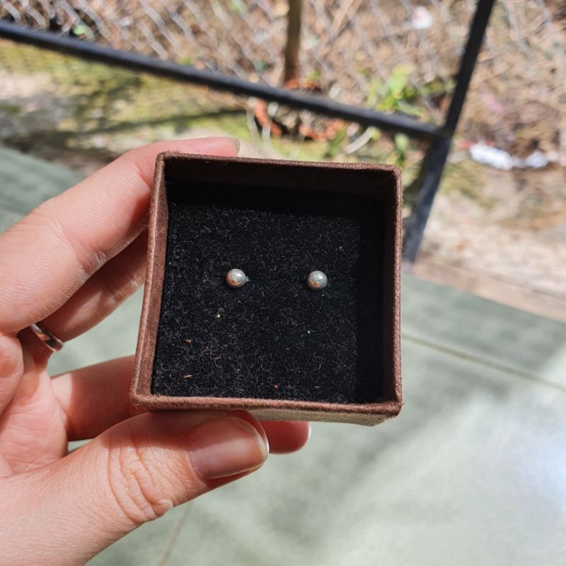 [THANH LÍ] Bông tai bạc 925 bi tròn KAT JEWELRY