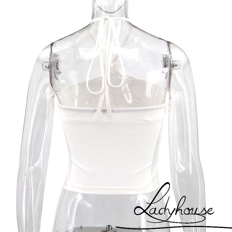 Áo Croptop Hai Dây Màu Sắc Trơn Thời Trang Mùa Hè Cho Nữ