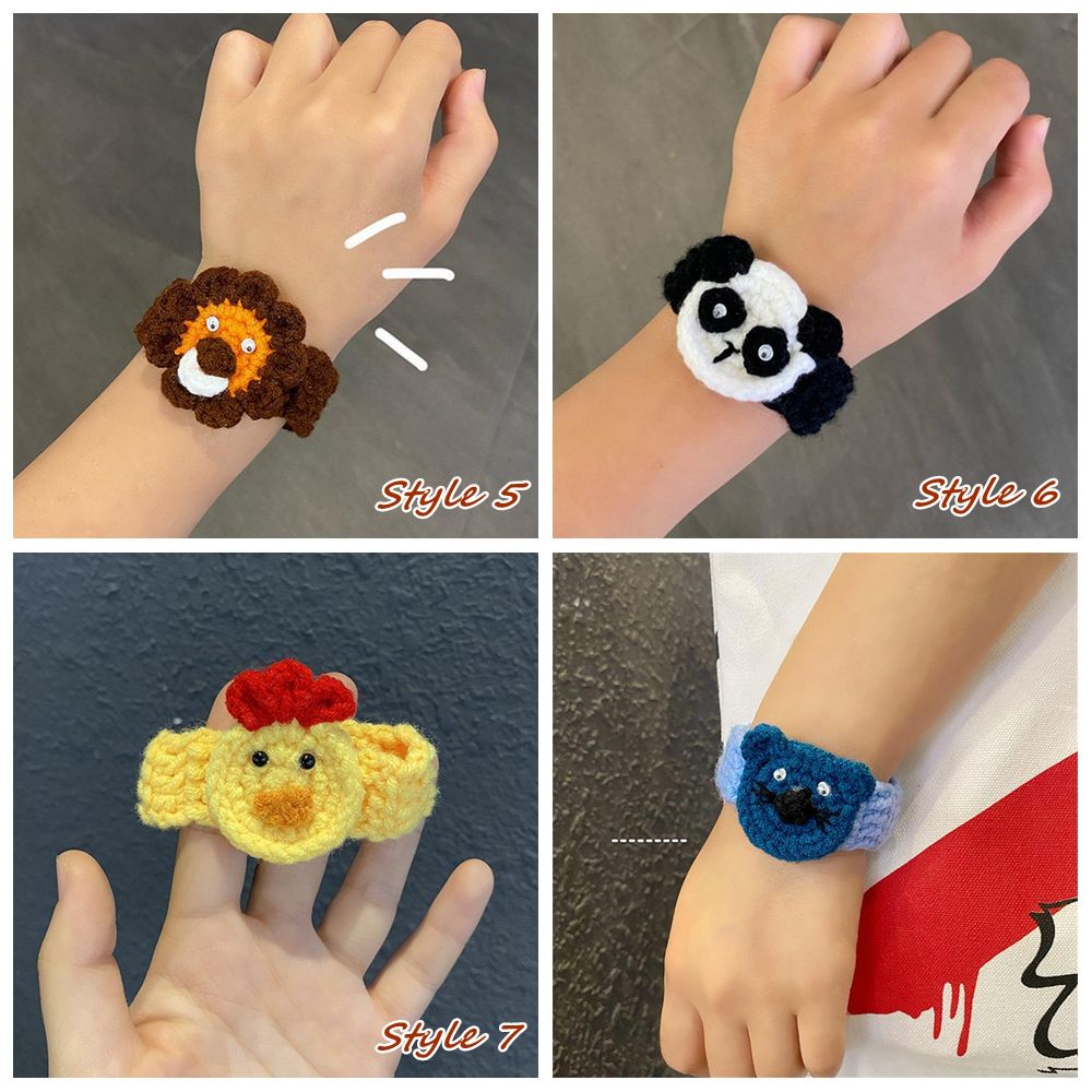 Vòng đeo tay đan len hình động vật đáng yêu sáng tạo thoải mái cho bé gái
