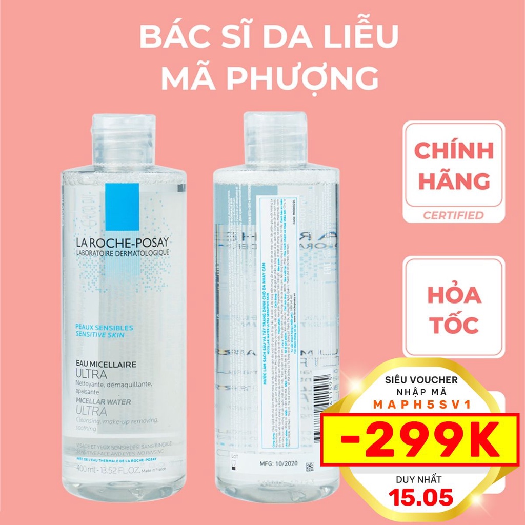 Nước tẩy trang Laroche Posay cho da nhạy cảm Micellar Water Ultra