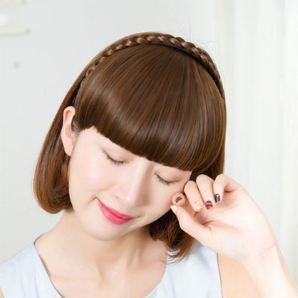 ANEMONE Tóc Giả Nữ Mái Ngang Bằng Sợi Tổng Hợp Chịu Nhiệt