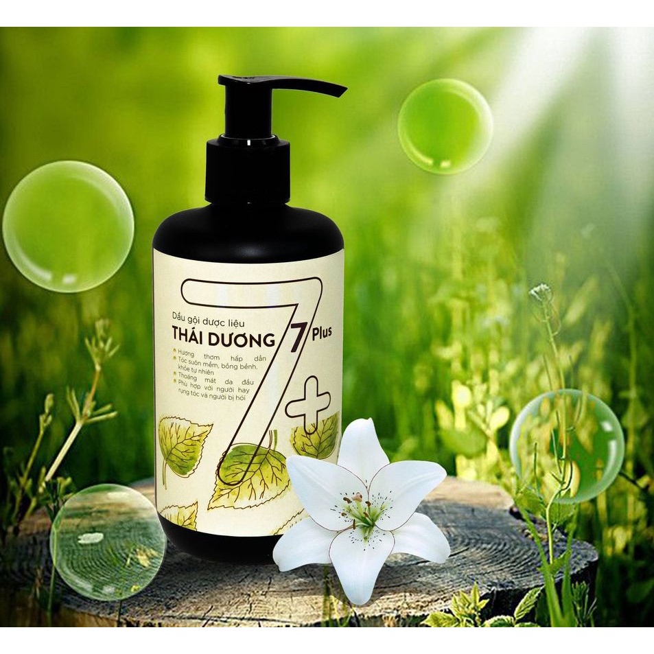Dầu Gội Dược Liệu Thái Dương 7 và 7 Plus - Sao Thái Dương Phục Hồi Tóc Rụng Và Hư Tổn 200ml-250ml