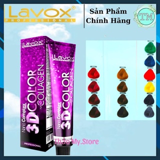 Thuốc Nhuộm Tóc Lavox Tím 3D Collagen 100ml - Đủ Tất Cả Các Loại Màu