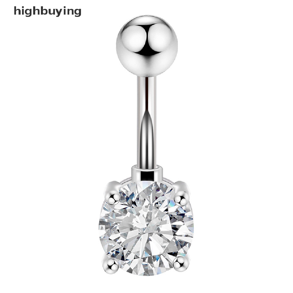 [Hàng Mới Về] Set 8 Khuyên Rốn Thép 14G Đính Đá CZ