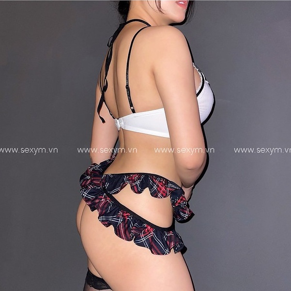 Set đồ lót cosplay học sinh 03 kèm cà vạt găng tất HS03 Sexy M