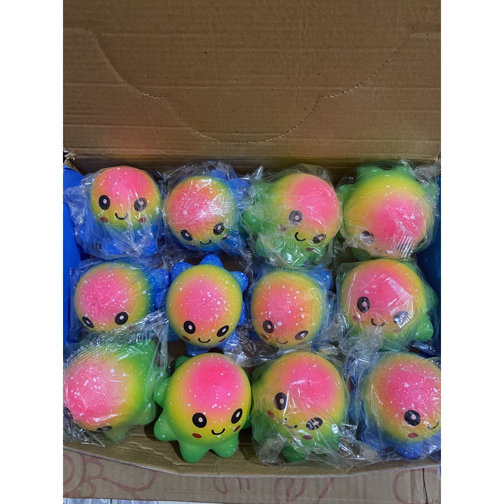 Squishy hình bạch tuộc 6 chân đồ chơi bóp tay giải nén mềm mịn dễ thương chân thực giảm stress co dãn đàn hồi ngộ nghĩnh