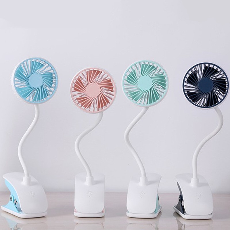 Quạt để bàn văn phòng đa năng xoay 360 độ kẹp bàn  Tích điện USB  Chế độ quạt êm  Quạt cực mát  Thiết kế tinh tế