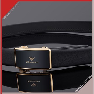 Thắt lưng da nam - dây nịt nam da bò thật 100% - dùng khóa tự động - Full box hộp đựng cao cấp