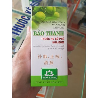 Siro ho Bảo Thanh - Bổ phế, hóa đờm