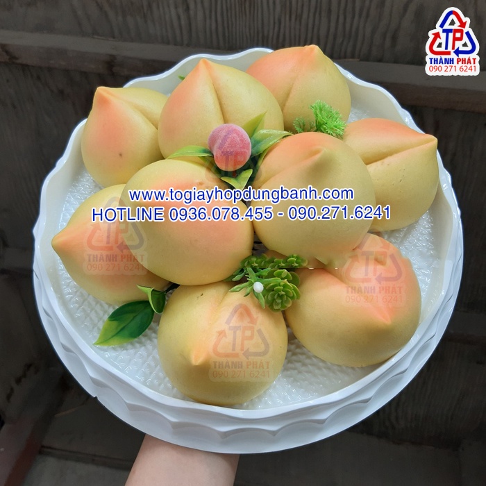 10 Hộp H40 dùng đựng rau câu cá chép - Bánh bông lan trứng muối 25cm - bánh bao đào tiên