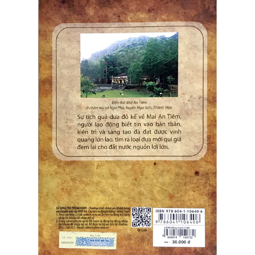 Sách - Lịch Sử Việt Nam Bằng Tranh - Tập 03 - Huyền Sử Đời Hùng: Bánh Chưng Bánh Dày, Trầu Cau, Quả Dưa Đỏ