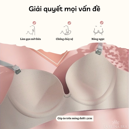 ÁO NGỰC NỮ LA REINA BRA - LRAL025 mút dày siêu êm, nâng ngực, không gọng, không viền