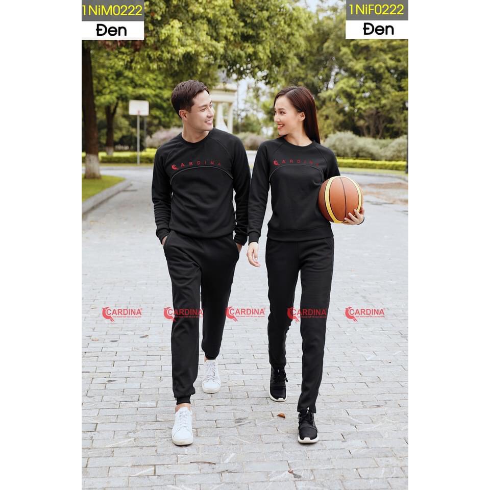 Đồ Bộ mặc nhà, bộ Nỉ Nữ Thu Đông Cao Cấp CARDINA Chất Cotton Tự Nhiên, Mềm Mại