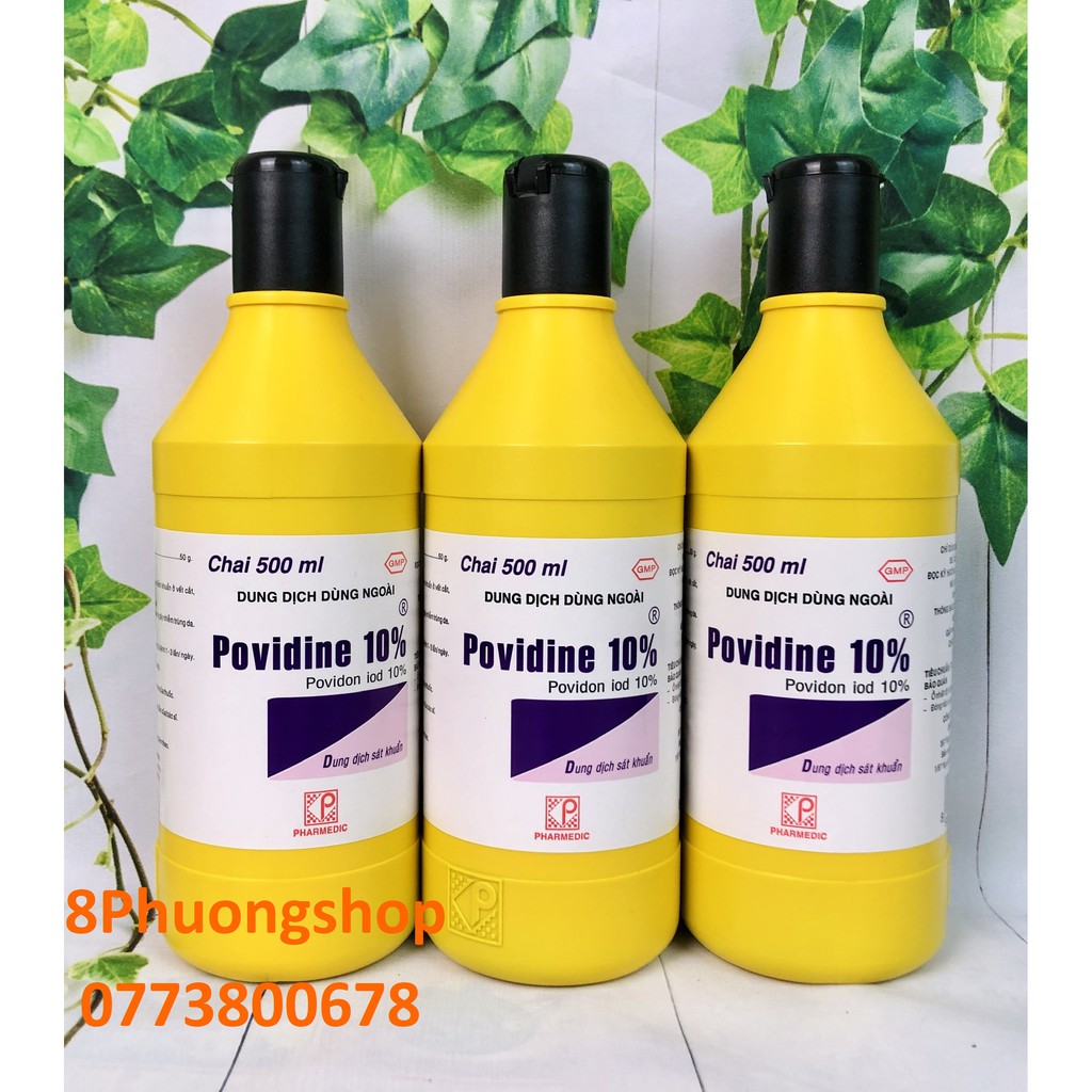 Dung dịch sát trùng Povidine 10% 500ml/1chai – Thuốc sát trùng Povidine