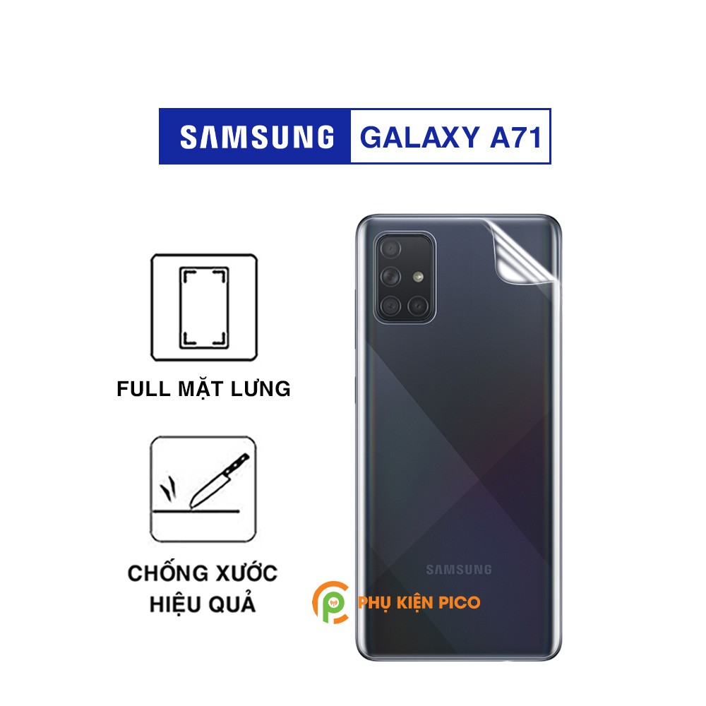 Dán lưng Samsung A71 full mặt lưng dẻo trong suốt PPF tự phục hồi vết xước - Dán dẻo Samsung Galaxy A71