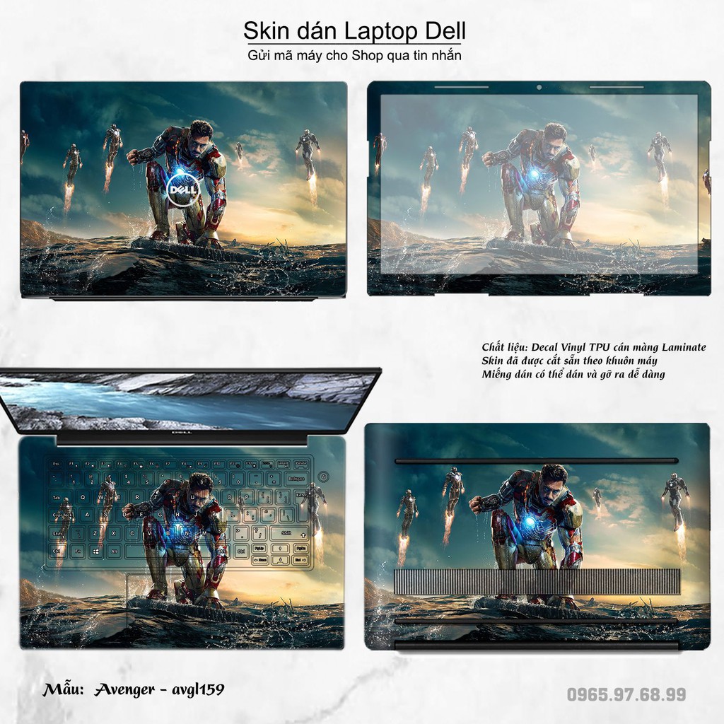 Skin dán Laptop Dell in hình Avenger _nhiều mẫu 3 (inbox mã máy cho Shop)