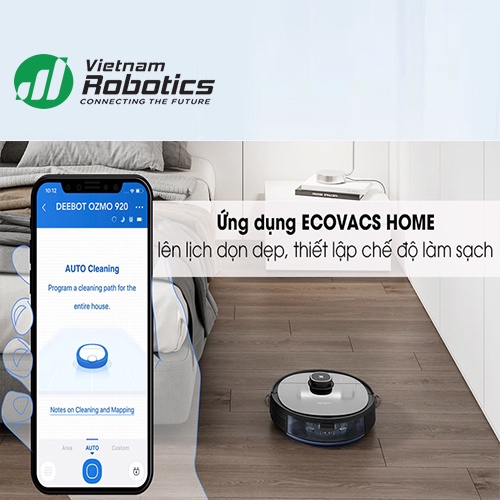 Robot hút bụi lau nhà Ecovacs Deebot OZMO 950 - Bản Quốc Tế-Tự động-Thông Minh - Bảo Hành 12Tháng - App Tiếng Việt