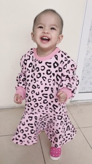 [Mặc Là  SANG] Set áo gi lê lông + váy beo hồng