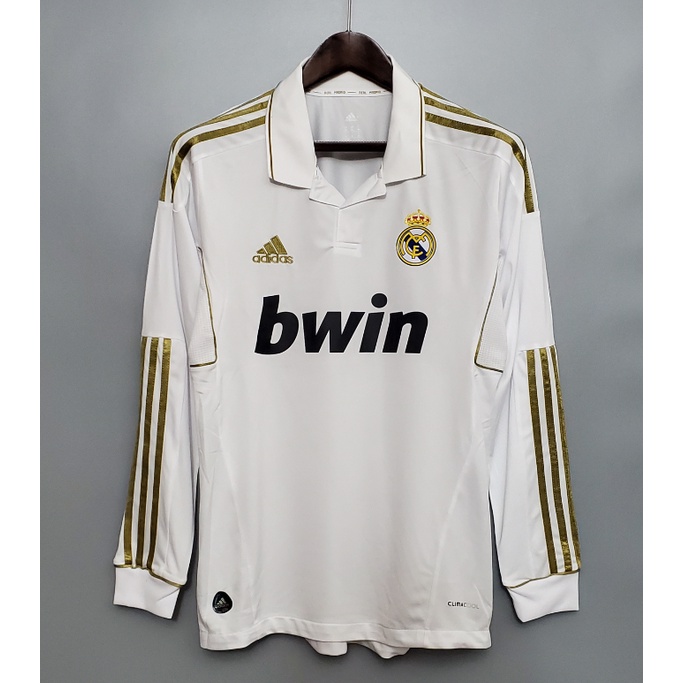 Áo Thun Bóng Đá Dài Tay Đội Tuyển Real Madrid 2011 2012 Size S-XXL