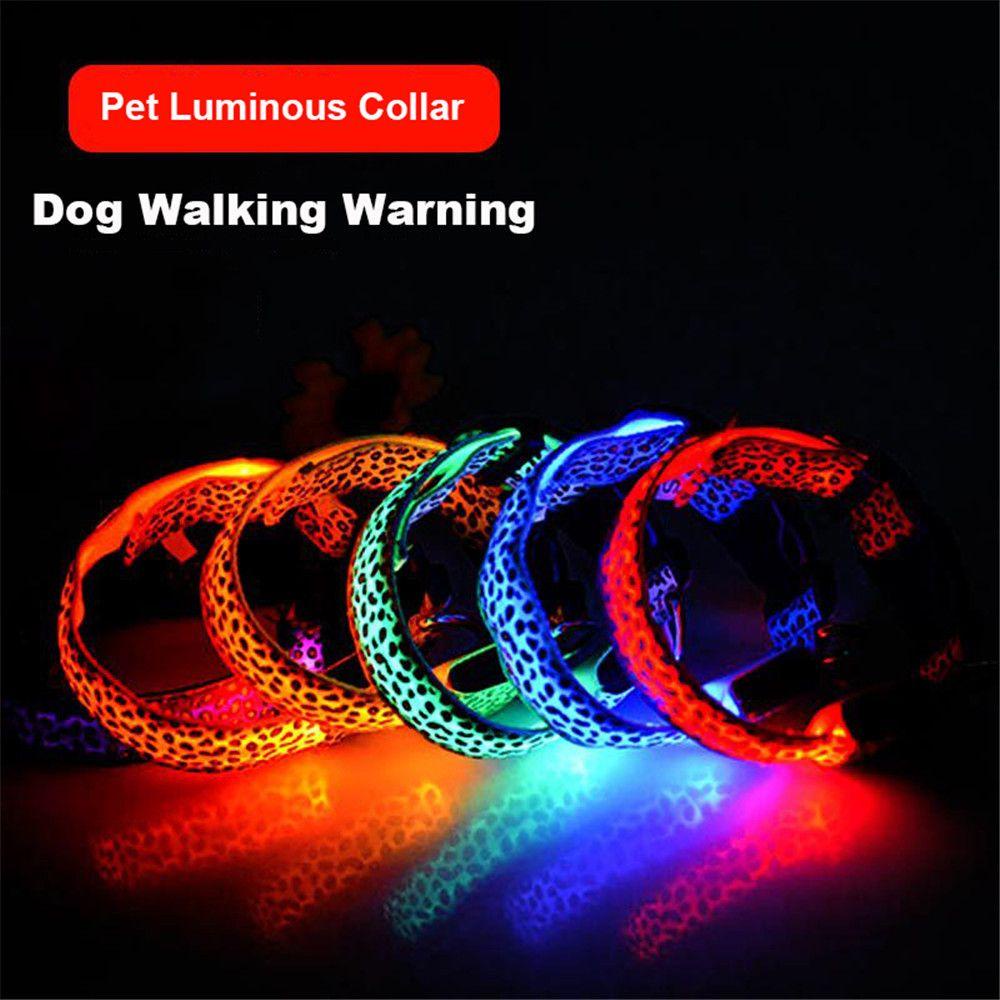 Vòng Cổ Nylon An Toàn Chống Thất Lạc Có Đèn LED Cho Chó LAYOR1 ​Miếng Dán Cảnh Báo Dạ Quang Chuyên Dùng